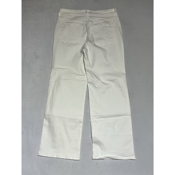 J Crew 96 Low Rise Slim Wide Leg Jean in White Denim Womens 27P Petite - Picture 2 of 14